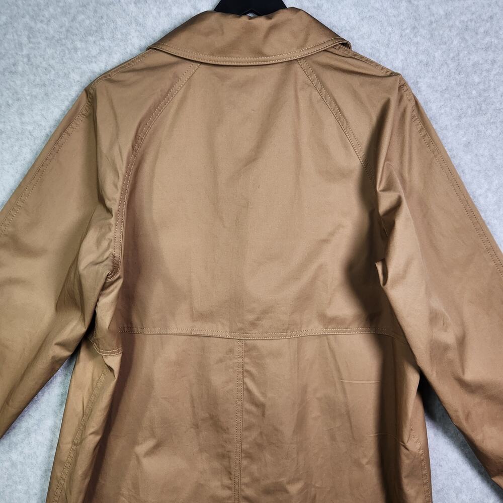 Everlane Long Mac Trench Coat Womens L Cotton Brown Minimalist Capsule Oversized - Picture 11 of 16